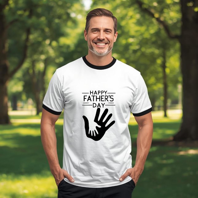 Glad fadersdag T-shirt med handavtryck (Skapare uppladdad)