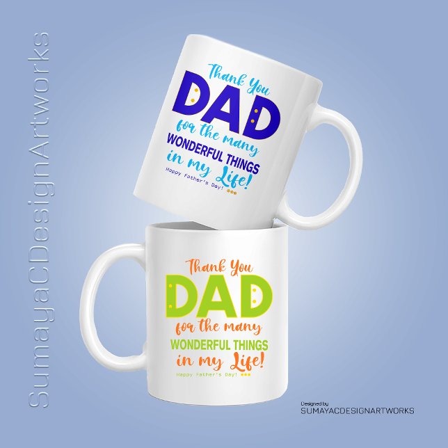 Glad fadersdag Tack Pappa Mugg (Skapare uppladdad)
