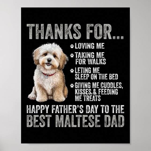 Glad fadersdag till den bästa maltesiska pappan -  poster (Framsidan)