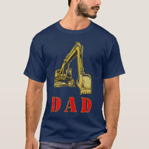 Glad fadersdag tung utrustning byggare pappa t shirt