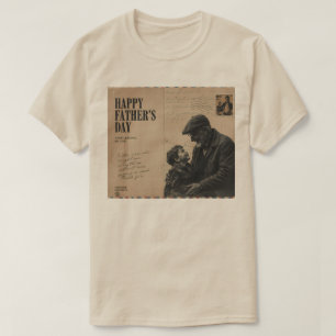 Glad fadersdag Vintage brev och farfar T Shirt