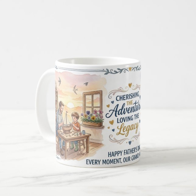 Glad fadersdagsmugg  kaffemugg (Framsida vänster)