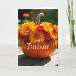 Glad FALLOWEEN Tomt Insidan Akvarell Pumpa Kort