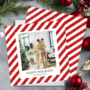 glad familj Holiday Foto Kort modern elegant