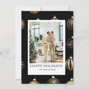 glad familj Holiday Fotokort modern elegant Julkort