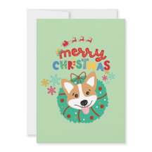 Glad Färgglad God Jul Husky Hund 