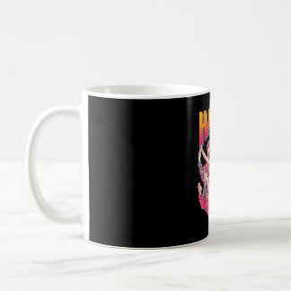 Glad färgrik bubbelbokstavsdesign kaffemugg