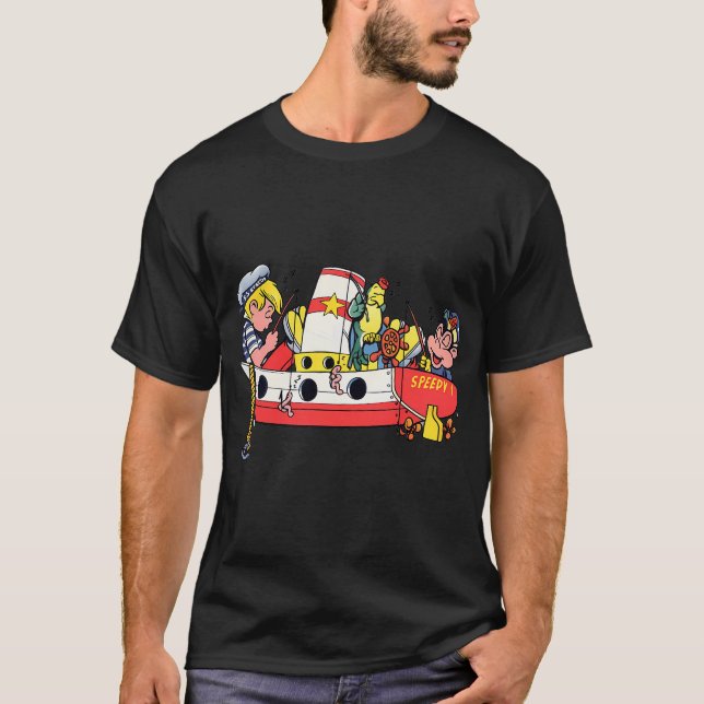 Glad färgrik fisk t shirt (Framsida)