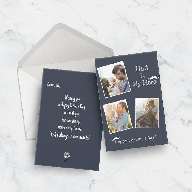  Glad fars dag 3 foto Höjdagspresentkort Julkort (Skapare uppladdad)