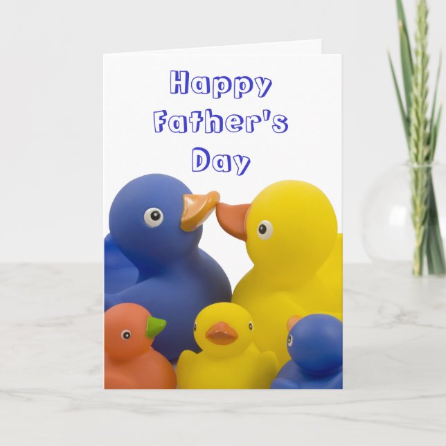 Glad fars dag Anka Familjegrupp Kort (Framsida)
