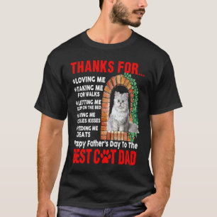 Glad fars dag Bästa kattpappa Söt katt på fönster T Shirt