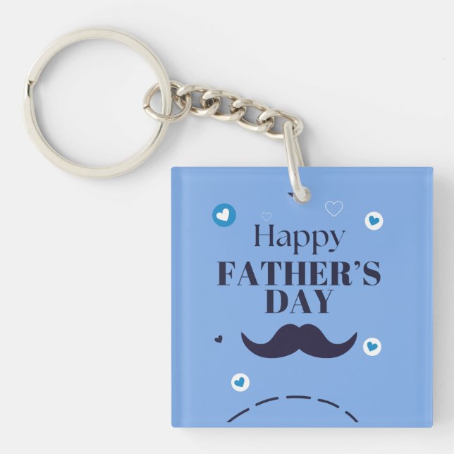 Glad fars dag – Design med mustasch och hjärta (Framsidan)