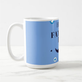 Glad fars dag – Design med mustasch och hjärta Kaffemugg