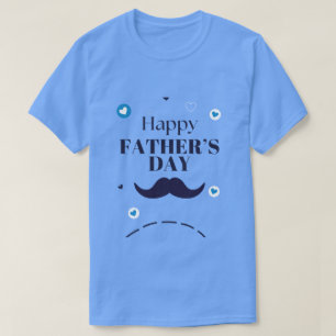 Glad fars dag – Design med mustasch och hjärtan T Shirt