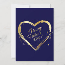 Glad fars dag! Elegant guld kalligrafi marinblå