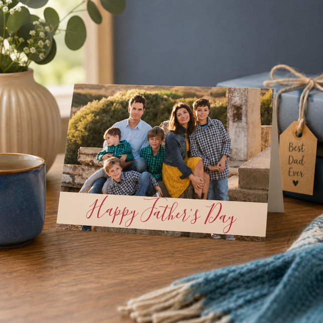 Glad fars dag familjefoto kort (Skapare uppladdad)