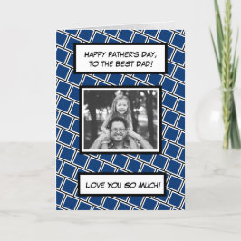 Glad fars dag, familjefotokort kort