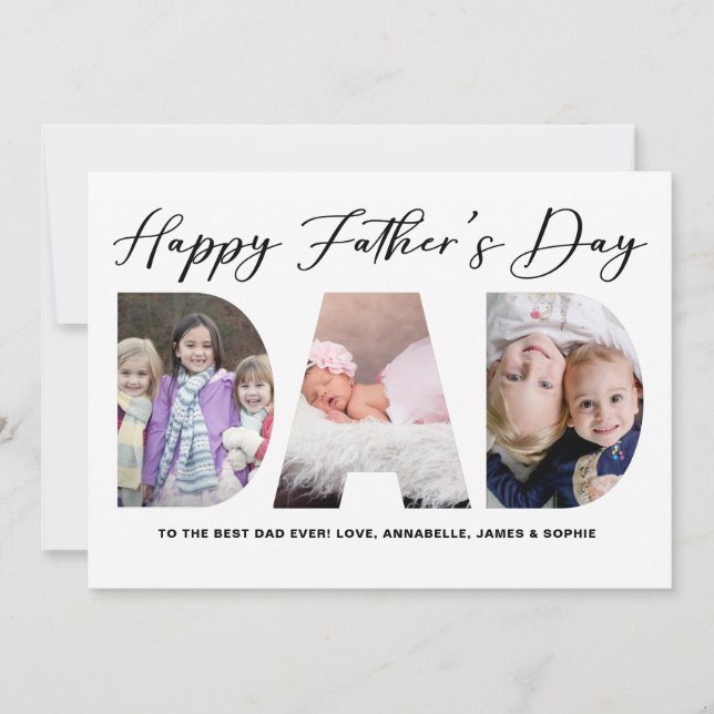 Glad fars dag | Fars dag foto Julkort (Framsida)