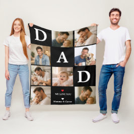 Glad fars dag Foto | Personlig Pappa Alltid Fleecefilt