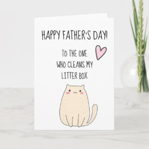 Glad fars dag från katt Roligt Sött Humor Kort