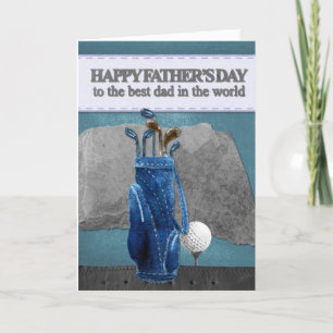 Glad fars dag Golf Födelsedagsgratulationskort.."B Kort