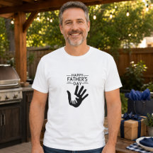 Glad fars dag Handavtryck T-Shirt