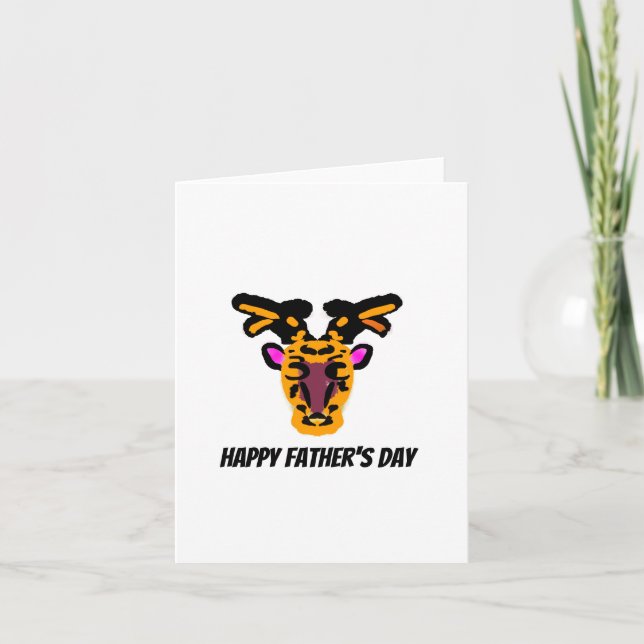 Glad fars dag hjort  kort (Framsida)