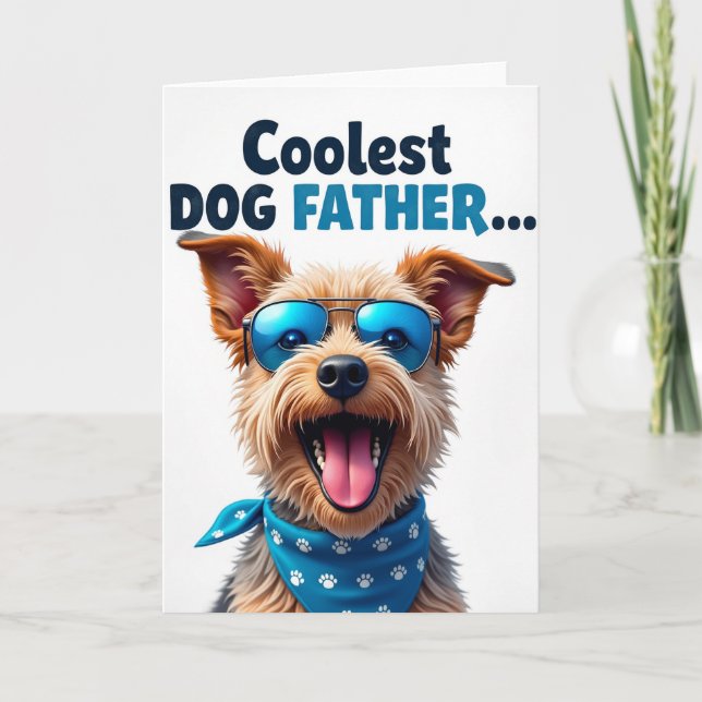 Glad Fars Dag Hund Kort (Framsida)