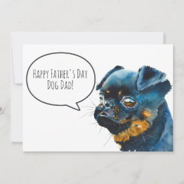 Glad fars dag Hundpappa Brysselgriffon Beställning Julkort