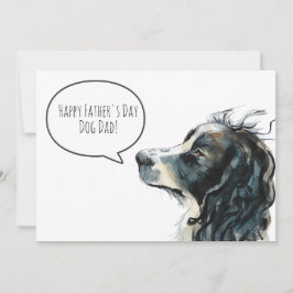 Glad fars dag Hundpappa Springer Spaniel Anpassad Julkort