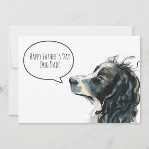 Glad fars dag Hundpappa Springer Spaniel Anpassad Julkort