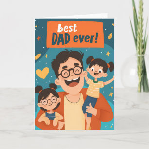 Glad fars dag-kort helgkort
