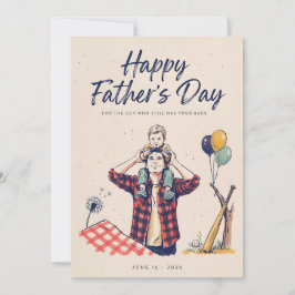 Glad fars dag-kort till pappa inbjudningar