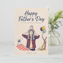 Glad fars dag-kort till pappa inbjudningar