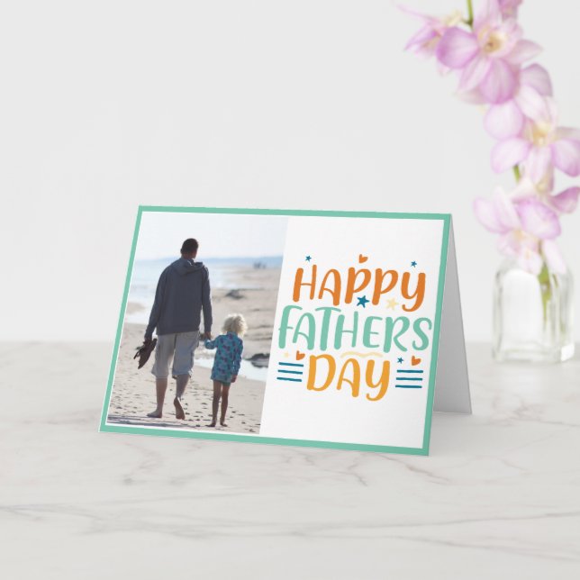 Glad fars dag Modern fotomall Kort (Orkide)
