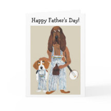 Glad fars dag Moonshiner Hound och Beagle valp