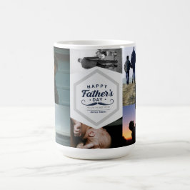Glad fars dag Mustasch Hyllningsdesign Kaffemugg