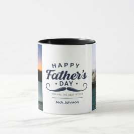 Glad fars dag Mustasch Hyllningsdesign Mugg