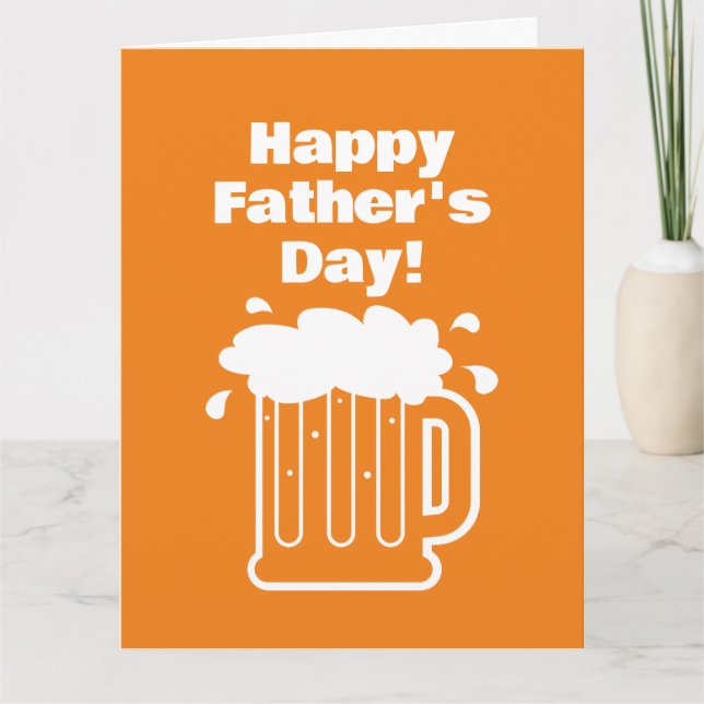 Glad fars dag Ölkanna-kort till pappa Kort (Framsida)