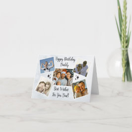 Glad fars dag pappa Anpassad 5-foto collage Cool Tack Kort