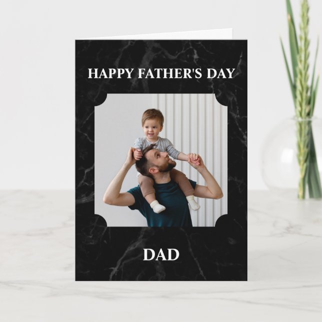 Glad fars dag Pappa Foto Anpassad Kort (Framsida)