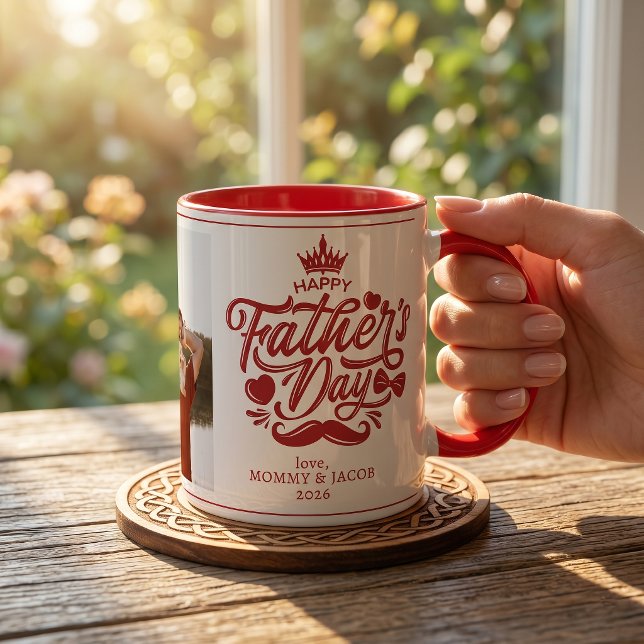 Glad fars dag | Pappa Foto Kaffe Mugg (Skapare uppladdad)
