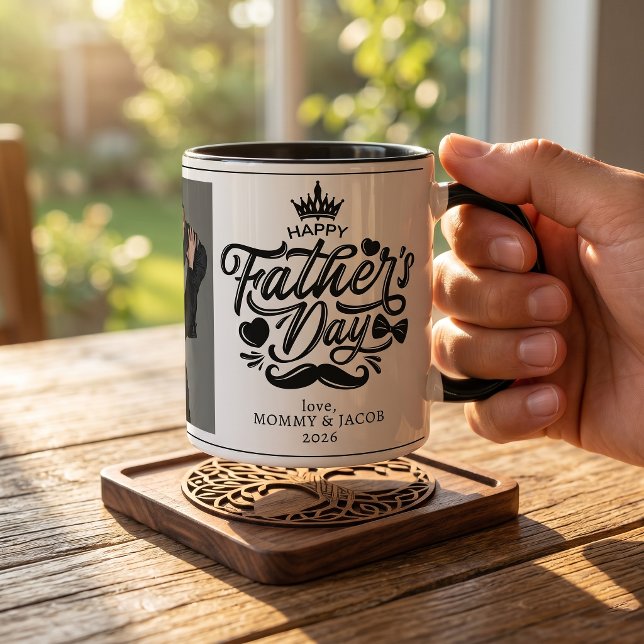 Glad fars dag | Pappa Foto Kaffe Mugg (Skapare uppladdad)