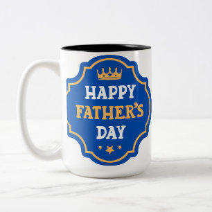  Glad fars dag pappa! Krona Två-Tonad Mugg