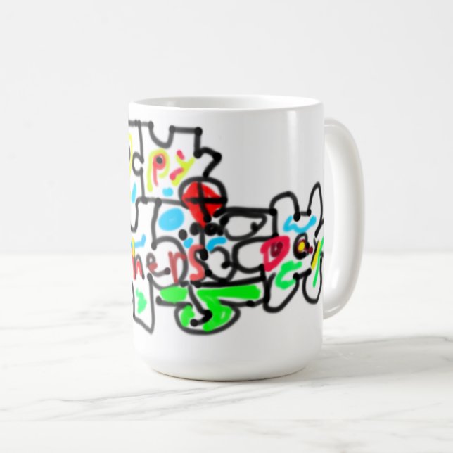 Glad fars dag Pussel konst  Kaffemugg (Framsida höger)