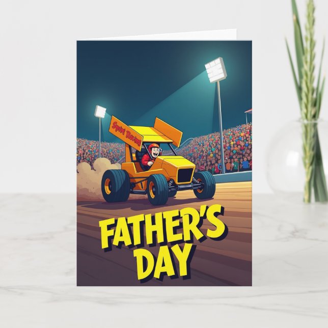 Glad fars dag Racer-kort Kort (Framsida)