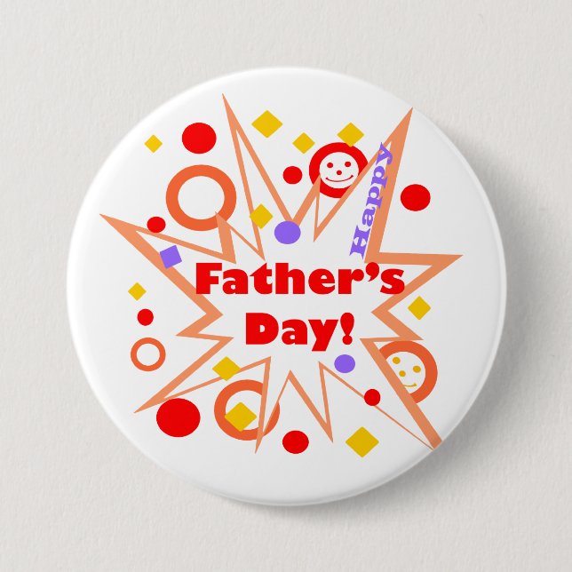 Glad fars dag stänker knapp (Framsida)