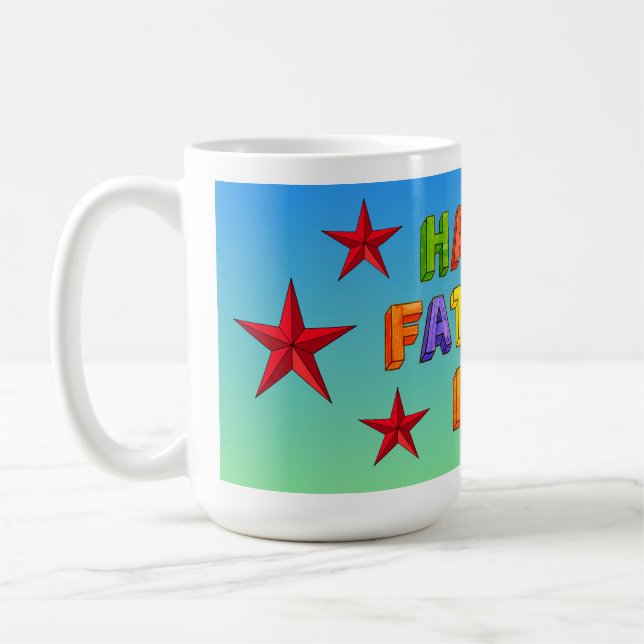 Glad fars dag Stjärna Kaffemugg (Vänster)