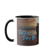 Glad fars dag strand siluett mugg