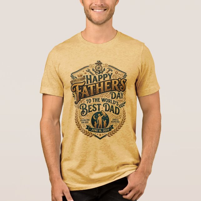 Glad fars dag T-Shirt (Framsida)